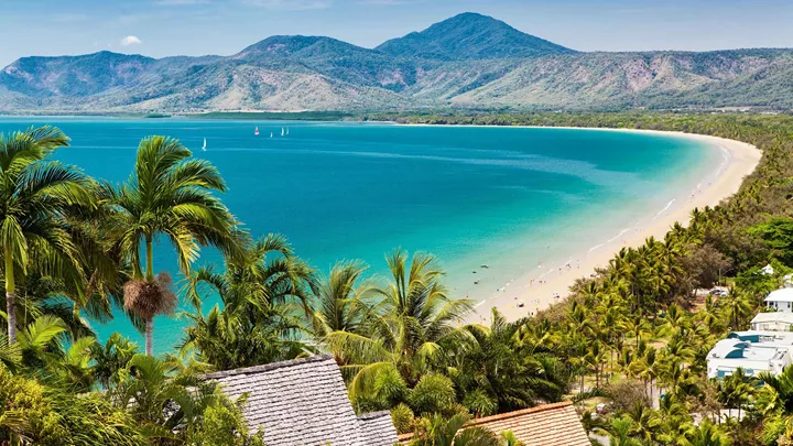 View of beach in Cairns, Australia